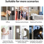 M8 Commercial Wireless Door Magnet Sensor Chime Welcome Visitor Alert with 2 Transmitter + 1 Receiver