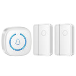 M8 Commercial Wireless Door Magnet Sensor Chime Welcome Visitor Alert with 2 Transmitter + 1 Receiver