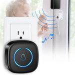 M8 Commercial Wireless Door Magnet Sensor Chime Welcome Visitor Alert with 2 Transmitter + 2 Receiver