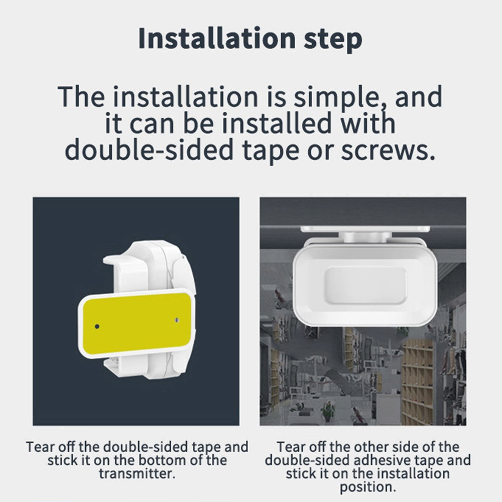 M12 52 Musics Wireless Sensor Welcome Doorbell Shop Entry Detector Alarm with 1 Transmitter + 1 Receiver