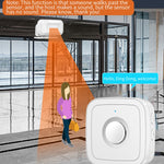 M12 52 Musics Wireless Sensor Welcome Doorbell Shop Entry Detector Alarm with 2 Transmitter + 1 Receiver