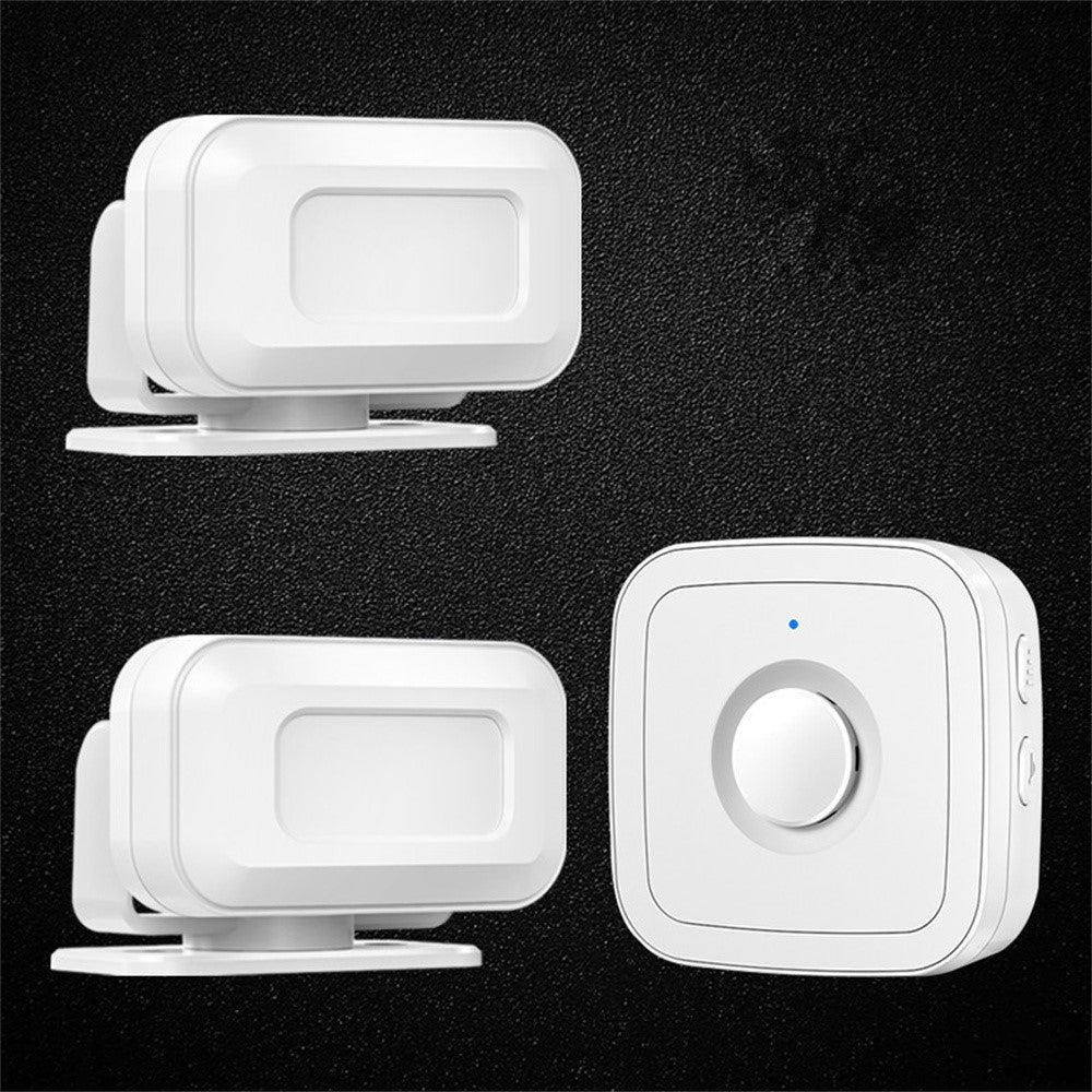 M12 52 Musics Wireless Sensor Welcome Doorbell Shop Entry Detector Alarm with 2 Transmitter + 1 Receiver