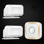 M12 52 Musics Wireless Sensor Welcome Doorbell Shop Entry Detector Alarm with 2 Transmitter + 1 Receiver