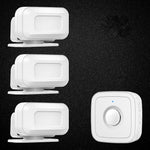 M12 52 Musics Wireless Sensor Welcome Doorbell Shop Entry Detector Alarm with 3 Transmitter + 1 Receiver