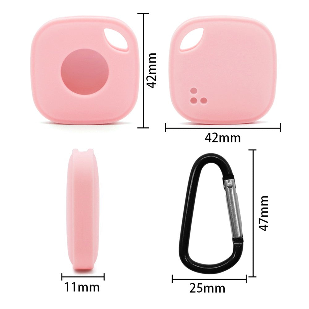 For Tile Mate (2024) Silicone Case Bluetooth-compatible Tracker Protective Cover with Keychain
