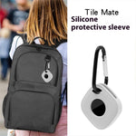 For Tile Mate (2024) Silicone Case Bluetooth-compatible Tracker Protective Cover with Keychain