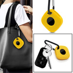 For Tile Mate (2024) Silicone Case Bluetooth-compatible Tracker Protective Cover with Keychain