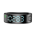 SR08 Digitalt Display Smart Ring Søvn Tracker Blodsyre Pulsmåler Ring (Magnetisk kabelopladning)