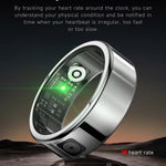 SR08 Digitalt Display Smart Ring Søvn Tracker Blodsyre Pulsmåler Ring (Magnetisk kabelopladning)
