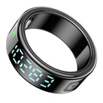 SR08 Digitalt Display Smart Ring Søvn Tracker Blodsyre Pulsmåler Ring (Magnetisk kabelopladning)
