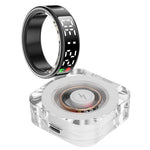 SR08 Digital Display Smart Ring Søvn-tracker Blodilt Hjertefrekvensmonitor Ring med Opladningsetui