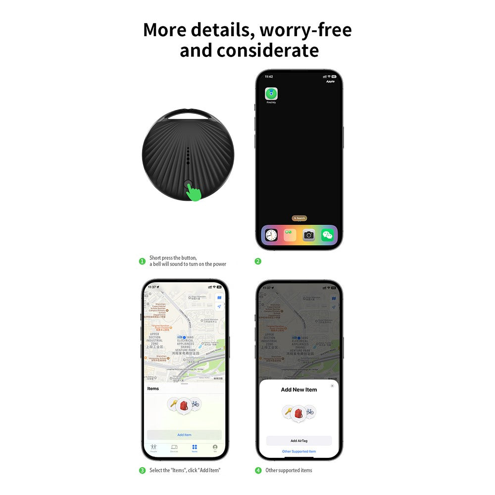 TX12 Smart Item Finder for iOS Only, Key Wallet Global Tracker