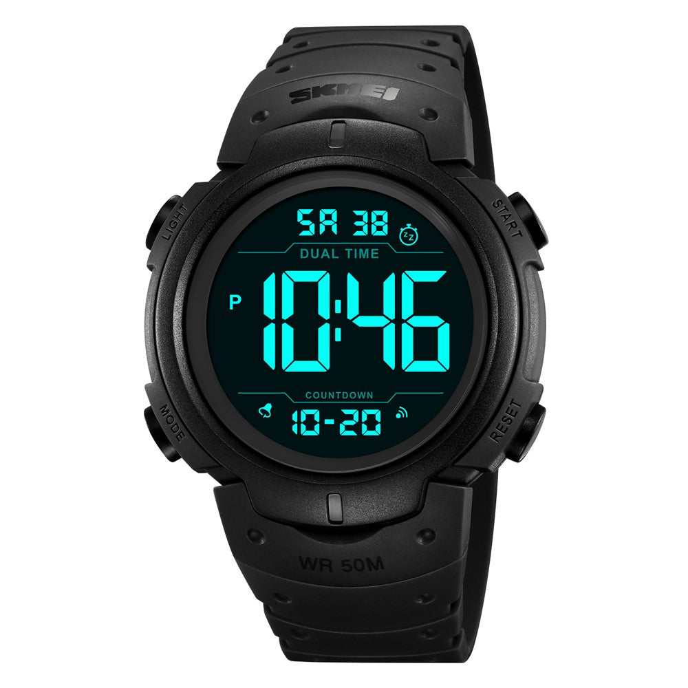 SKMEI 2304 Multifunction Digital Watch Outdoor Dual Time Electronic Wristwatch with EL Backlight