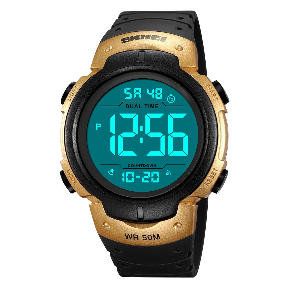 SKMEI 2304 Multifunction Digital Watch Outdoor Dual Time Electronic Wristwatch with EL Backlight