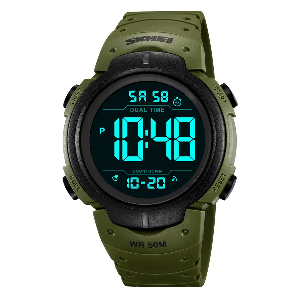 SKMEI 2304 Multifunction Digital Watch Outdoor Dual Time Electronic Wristwatch with EL Backlight