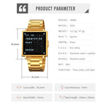 SKMEI 2312 Multifunctional Electronic Watch Date Display Square Digital Wristwatch for Men