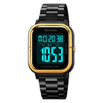 SKMEI 2316 50m Waterproof Digital Watch Square Electronic Wristwatch with EL Backlight and Stopwatch