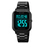SKMEI 2316 50m Waterproof Digital Watch Square Electronic Wristwatch with EL Backlight and Stopwatch