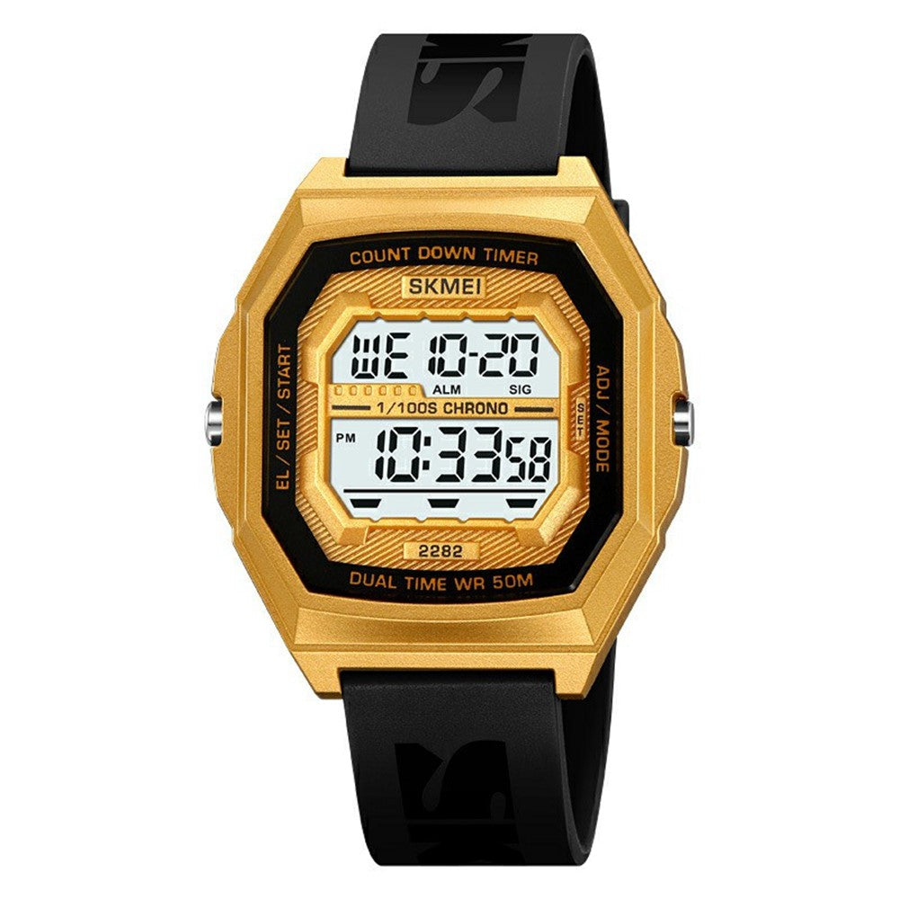 SKMEI 2282 Outdoor Sports Electronic Watch Waterproof Countdown Chronograph with EL Backlit