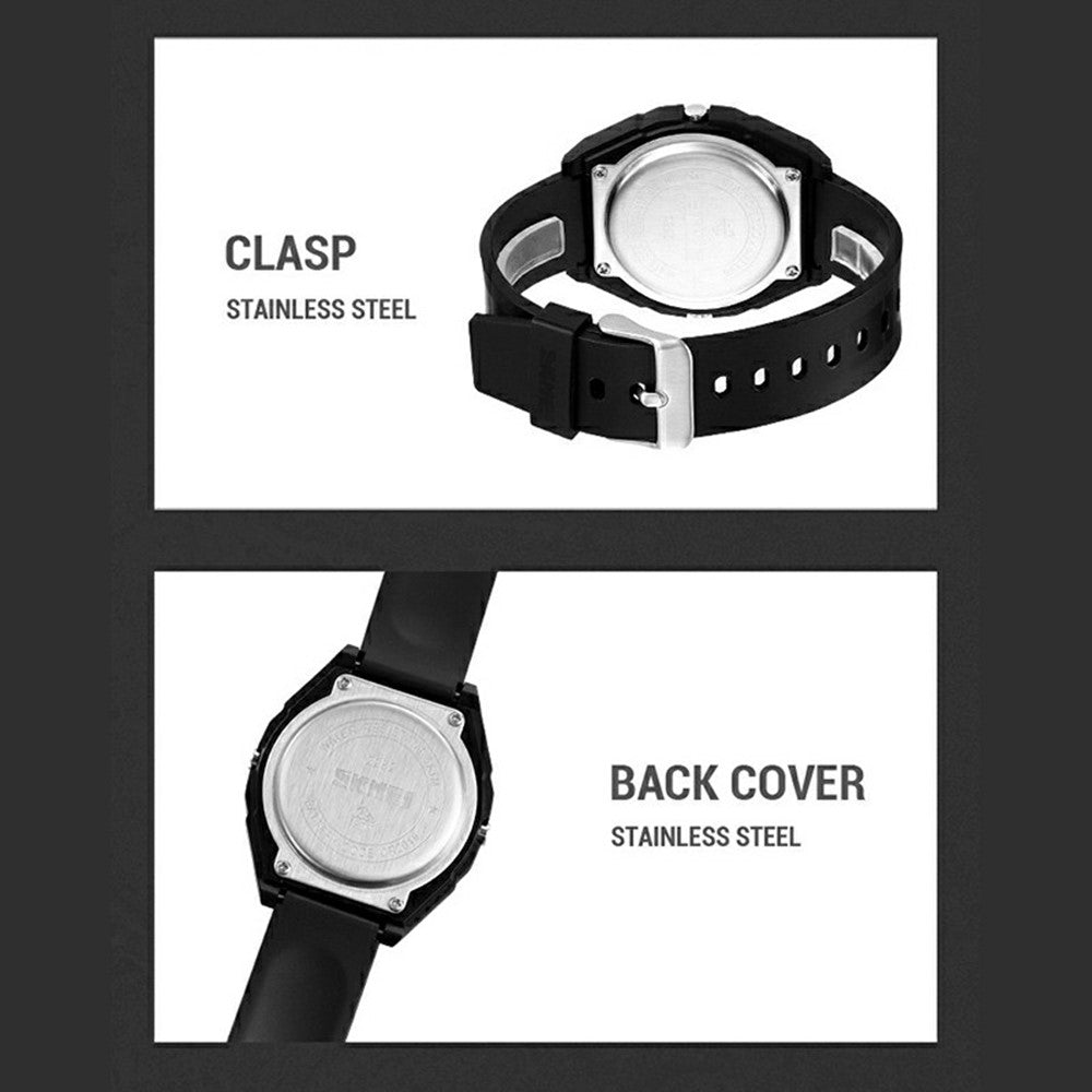 SKMEI 2282 Outdoor Sports Electronic Watch Waterproof Countdown Chronograph with EL Backlit