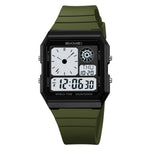 SKMEI 2347 Square Electronic Watch for Men Multifunction Sports Student Wristwatch with EL Backlit