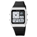 SKMEI 2347 Square Electronic Watch for Men Multifunction Sports Student Wristwatch with EL Backlit