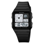 SKMEI 2347 Square Electronic Watch for Men Multifunction Sports Student Wristwatch with EL Backlit