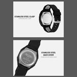 SKMEI 2328 Outdoor Student Square Electronic Watch 50M Waterproof Multifunction Sports Timepiece