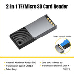 ESSAGER ES-DK02 2 in 1 TF Card Reader USB-A / Type-C Mini Adapter for SD Cards Fast Data Transfer