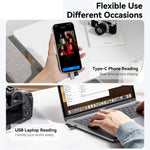 ESSAGER ES-DK02 2 in 1 TF Card Reader USB-A / Type-C Mini Adapter for SD Cards Fast Data Transfer