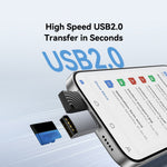 ESSAGER ES-DK02 2 in 1 TF Card Reader USB-A / Type-C Mini Adapter for SD Cards Fast Data Transfer