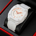 SKMEI 2329 Analog Display Quartz Watch with Silicone Strap 50M Waterproof Student Timepiece