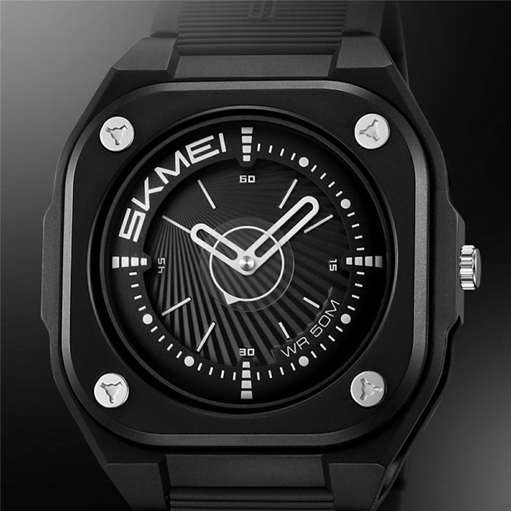 SKMEI 2329 Analog Display Quartz Watch with Silicone Strap 50M Waterproof Student Timepiece