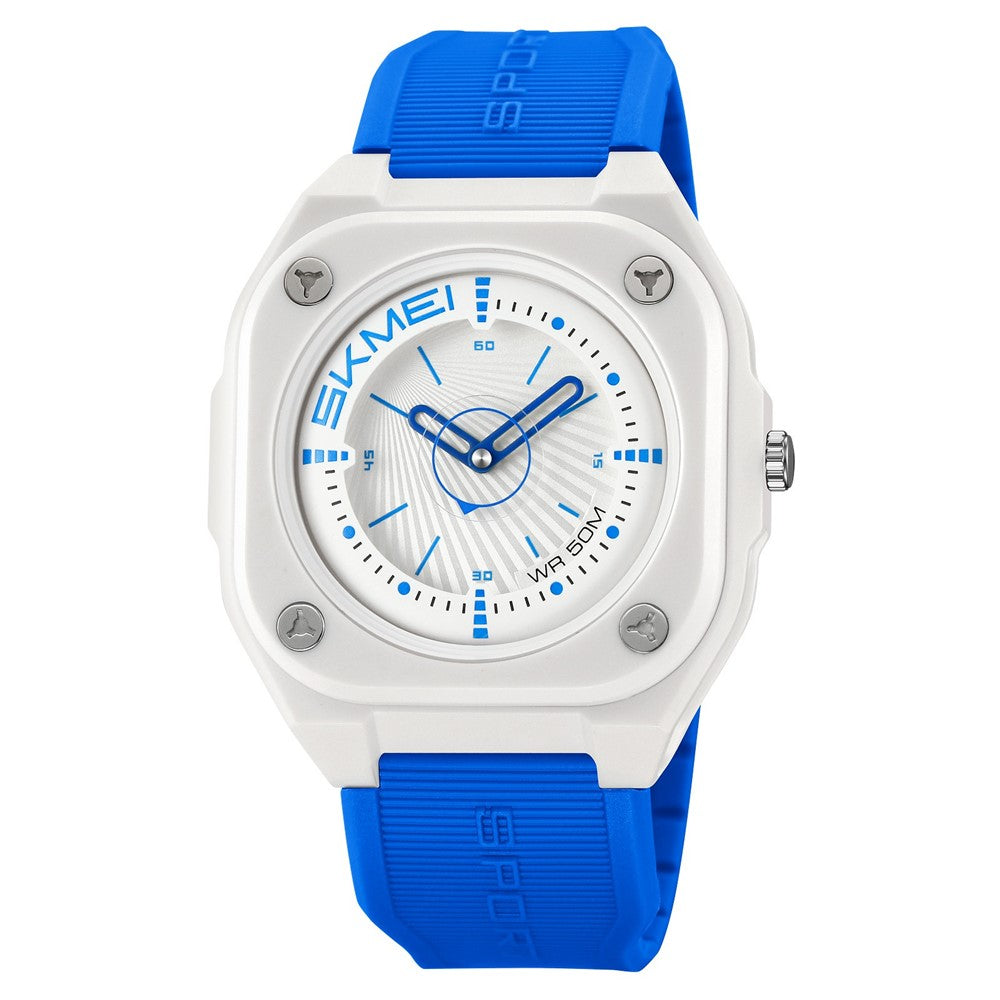 SKMEI 2329 Analog Display Quartz Watch with Silicone Strap 50M Waterproof Student Timepiece