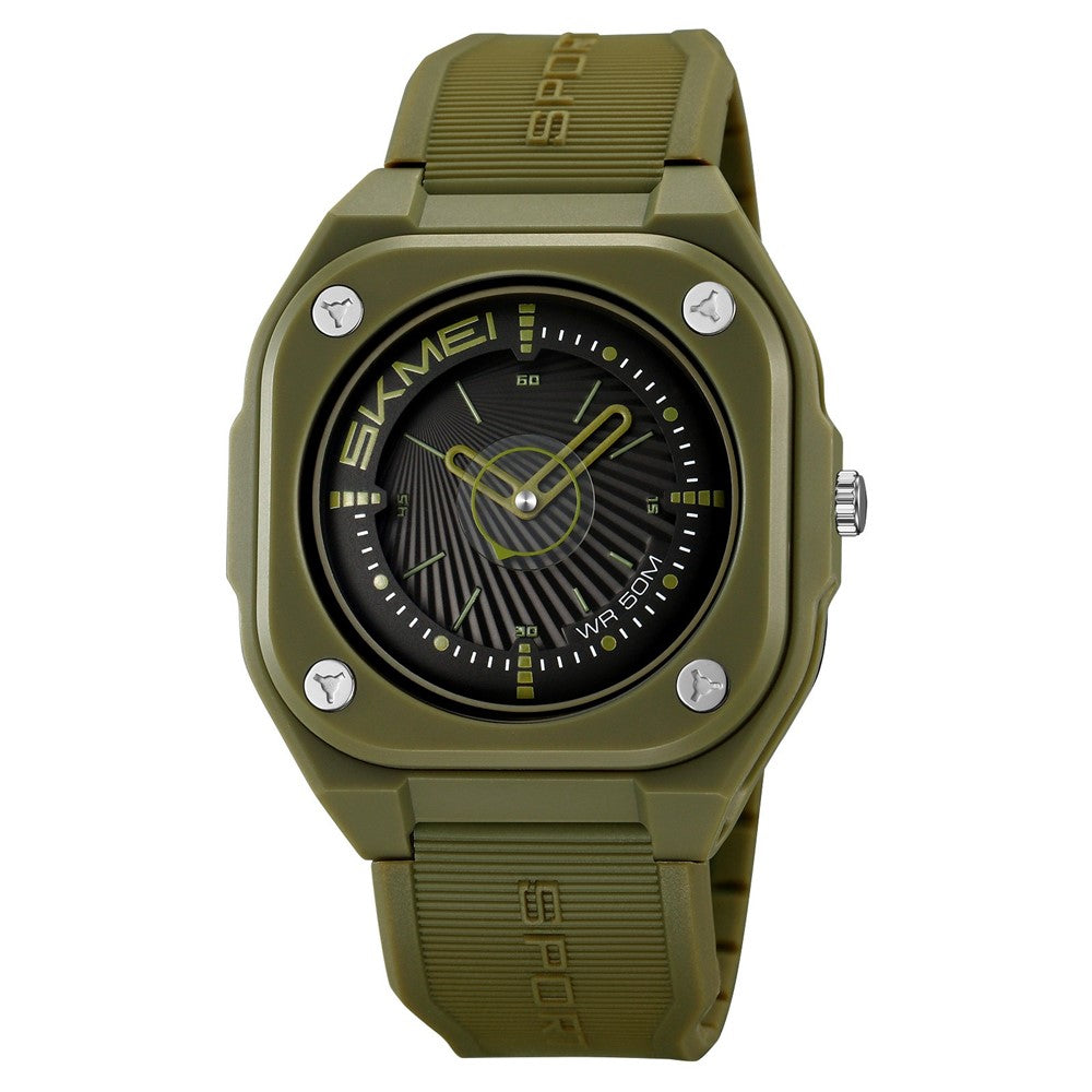 SKMEI 2329 Analog Display Quartz Watch with Silicone Strap 50M Waterproof Student Timepiece