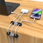 AHASTYLE PT-WE19 Desktop Cable Organizer Silicone Cord Management System Clip Holder