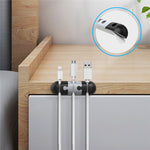 AHASTYLE PT-WE19 Desktop Cable Organizer Silicone Cord Management System Clip Holder