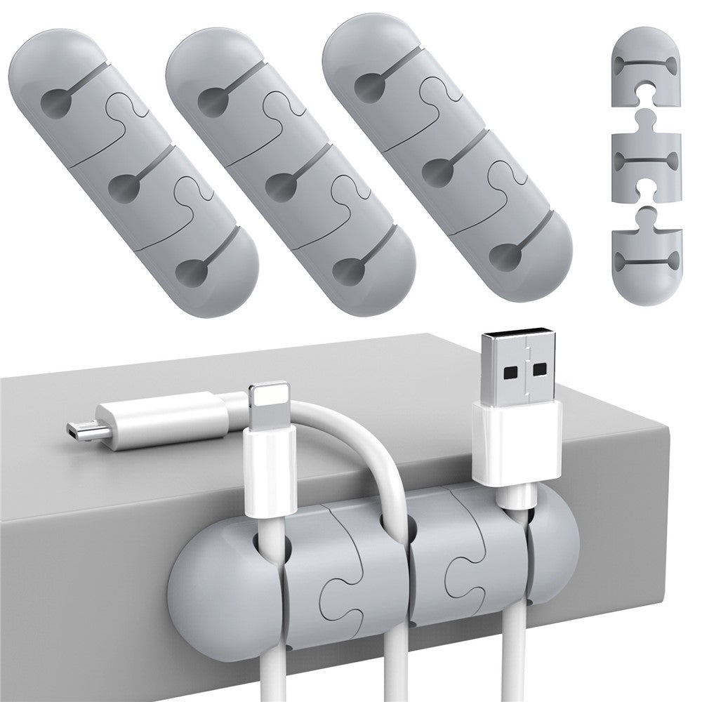 AHASTYLE PT-WE19 Desktop Cable Organizer Silicone Cord Management System Clip Holder