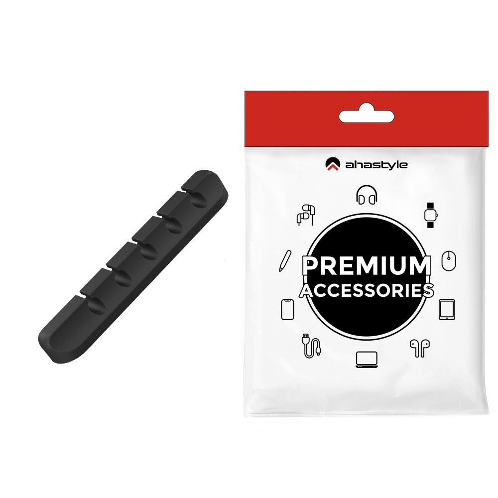 AHASTYLE WG144 Silicone Cable Clip Wire Organizer 5-Hole Adhesive Cord Management