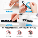 AHASTYLE WG144 Silicone Cable Clip Wire Organizer 5-Hole Adhesive Cord Management