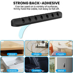 AHASTYLE WG144 Silicone Cable Clip Organizer 7-Hole Wire Management Cord Holder