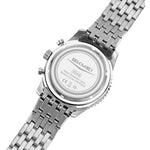 SKMEI 9348 Multifunctional Quartz Watch Three Small Dials Stainless Steel Band Waterproof Watch