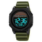 SKMEI 2358 Solar Powered Digital Watch Electronic Waterproof Sports Wristwatch with EL Backlight