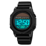 SKMEI 2358 Solar Powered Digital Watch Electronic Waterproof Sports Wristwatch with EL Backlight