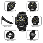 SKMEI 2341 Digital Sports Watch Camouflage Design Waterproof Alarm Watch with LED Backlight