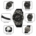 SKMEI 2411 Multifunktionelt elektronisk ur Digitalt + analogt display Gennemsigtig urkasse Lysende armbåndsur