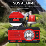 WB-1 Solar Powered Outdoor Emergency Hand Crank Radio with Flashlight SOS Weather Alert AM / FM / WB Receiver