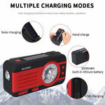 WB-1 Solar Powered Outdoor Emergency Hand Crank Radio with Flashlight SOS Weather Alert AM / FM / WB Receiver