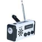 W-3 Outdoor Emergency Hand Crank Radio with Flashlight Solar Powered SOS Alarm FM / AM / WB for Disaster Preparedness
