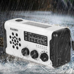 W-3 Outdoor Emergency Hand Crank Radio with Flashlight Solar Powered SOS Alarm FM / AM / WB for Disaster Preparedness
